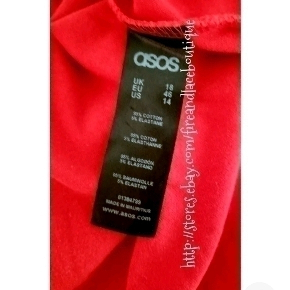 ASOS STRETCH KNIT VINTAGE CUT DRESS SZ 14 - Picture 6 of 6